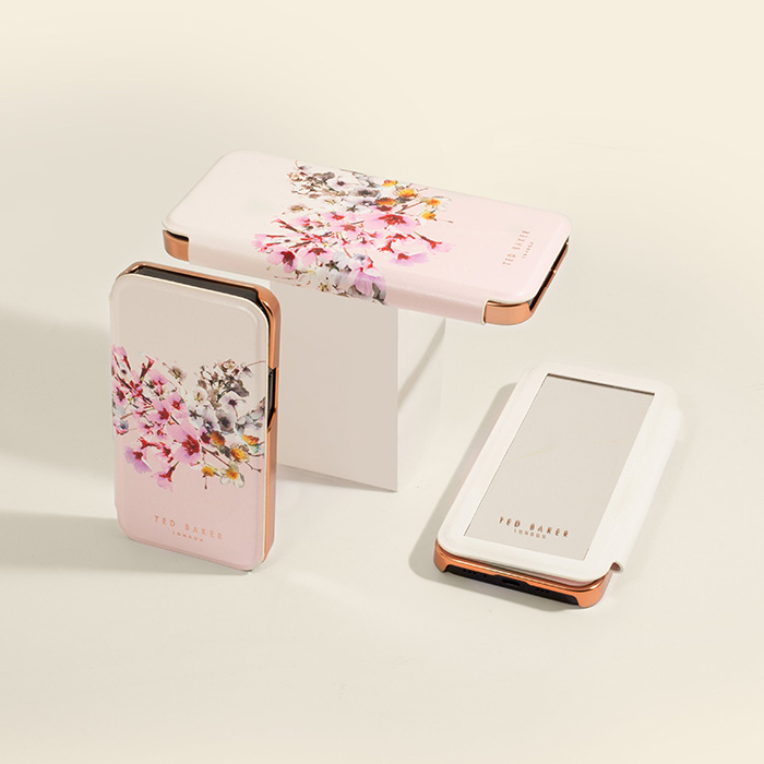 Ted Baker Ted Baker Folio Case Jasmine iPhone 13 Pro Max Rose Gold