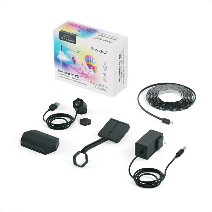 Nanoleaf Nanoleaf 4D V2 Screen Mirror Camera + Lightstrip Kit (TVs Up ...